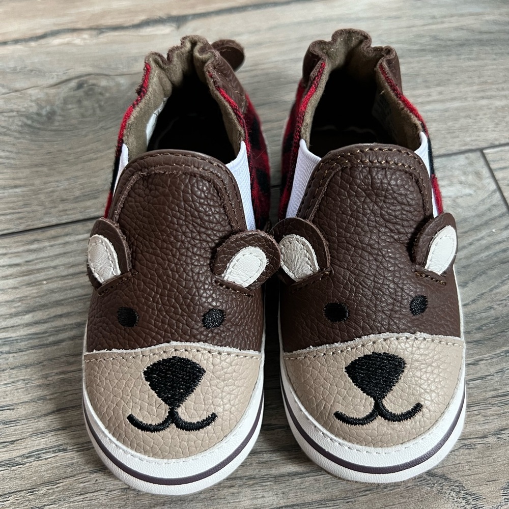 Robeez Billy Bear Soft Sole Baby Shoe (Size 12-18 months) - EUC